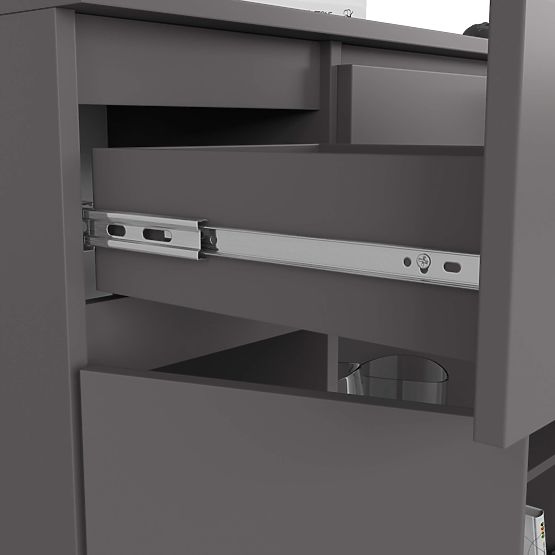 KOMMODE K100 2D 3SZ 1P PK GRAPHIT GRAU