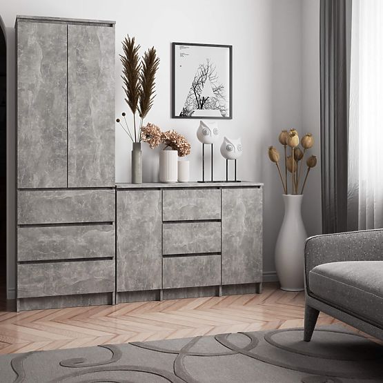 KOMMODE K100 2D 3SZ PK BETON