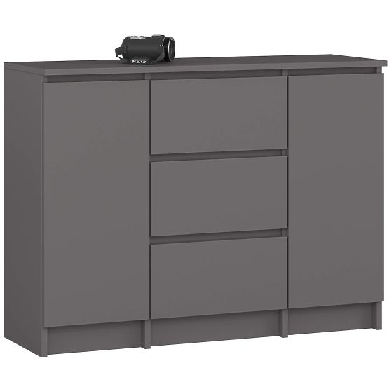 KOMMODE K100 2D 3SZ PK GRAPHIT GRAU