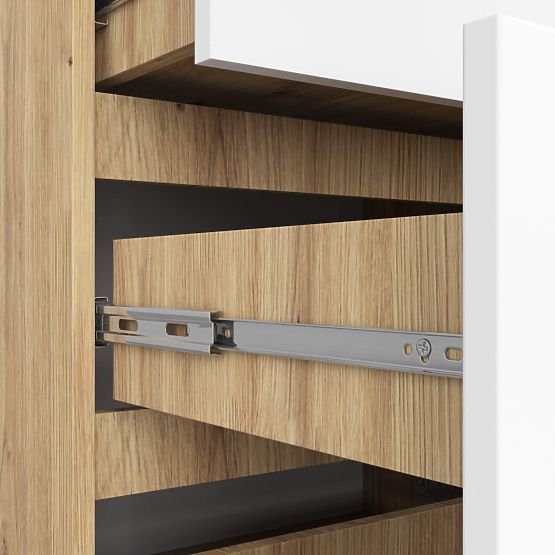 KOMMODE K120 10SZ CLP PK EICHE ARTISAN / WEISS