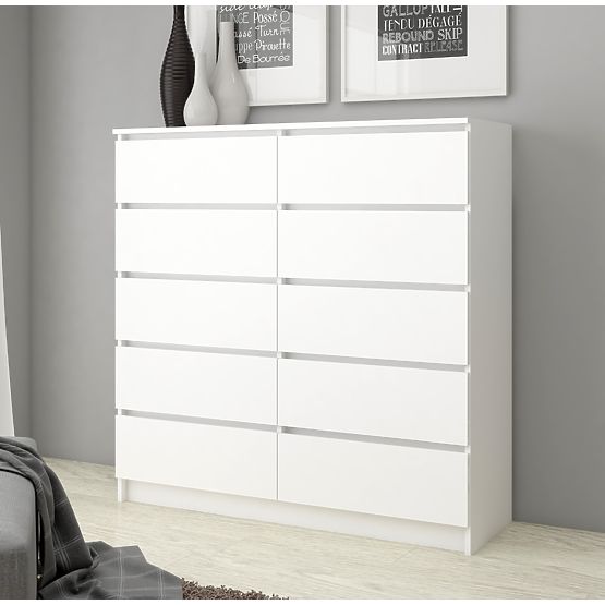 KOMMODE K120 10SZ CLP PK WEISS