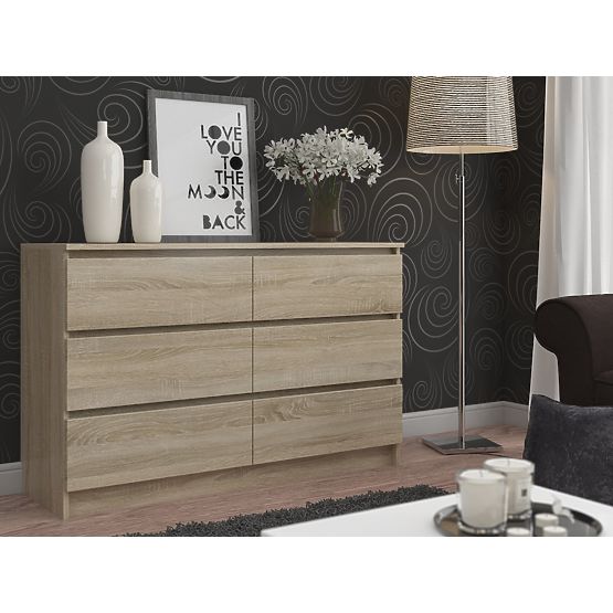 KOMMODE K120 6SZ CLP PK EICHE SONOMA