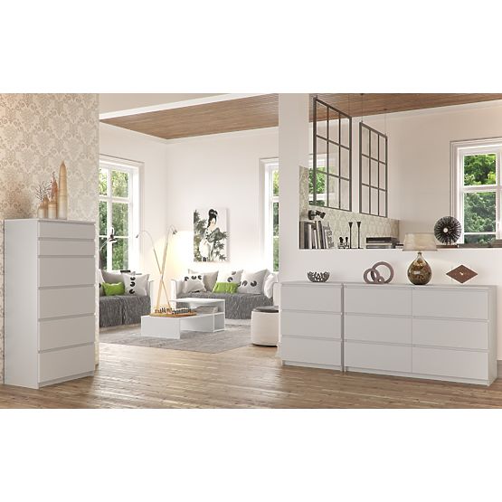 KOMMODE K120 6SZ CLP PK WEISS