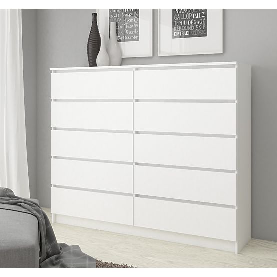 KOMMODE K140 10SZ CLP PK WEISS