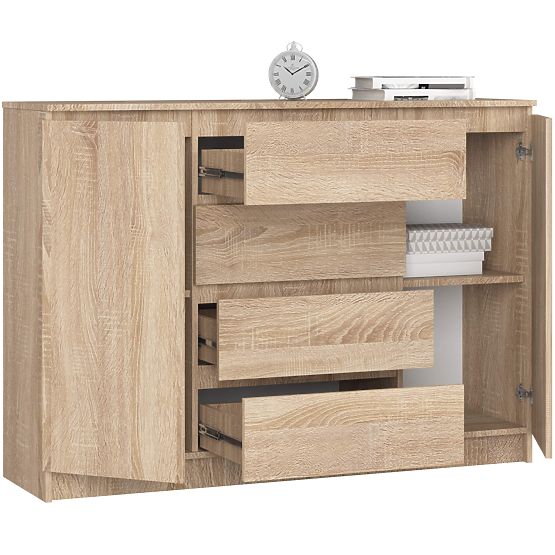 KOMMODE K140 2D 4SZ CLP PK EICHE SONOMA