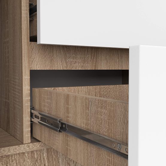 KOMMODE K140 2T 4SZ CLP PK EICHE SONOMA / WEISS