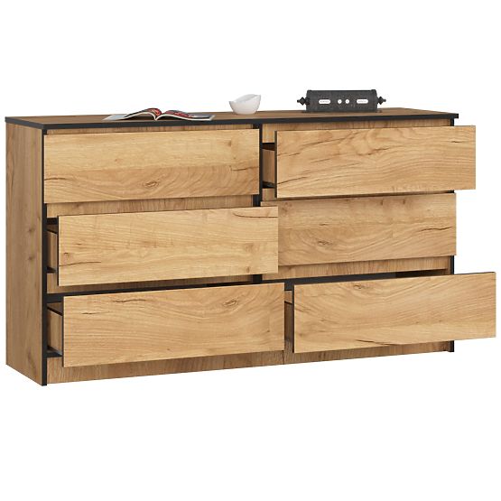 KOMMODE K140 6SZ CLP PK EICHE CRAFT