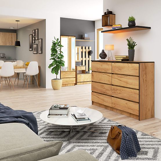 KOMMODE K140 8SZ CLP EICHE CRAFT