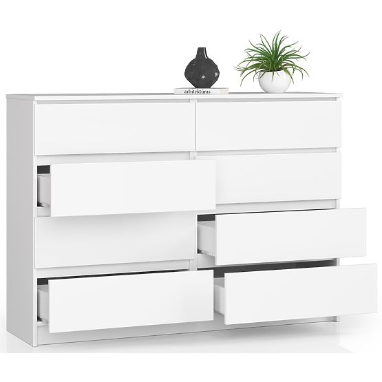 KOMMODE K140 8SZ CLP PK WEISS