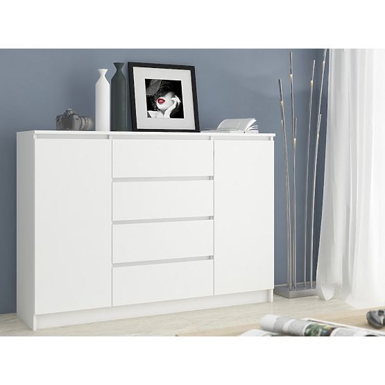 KOMMODE K160 2D 4SZ CLP PK WEISS
