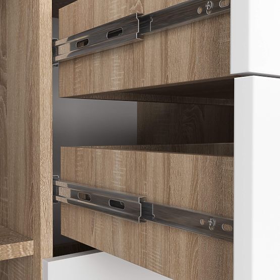 KOMMODE K45 PK EICHE SONOMA / WEISS