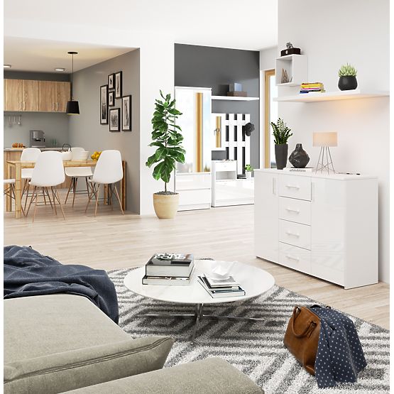 KOMMODE K45 PK WEIß GLANZ