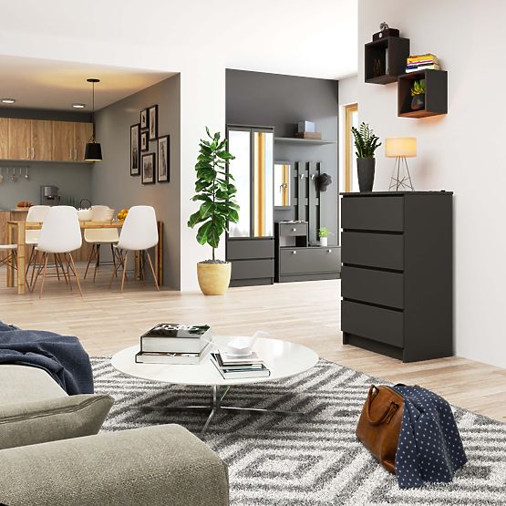 KOMMODE K60 4SZ CLP PK GRAPHIT GRAU