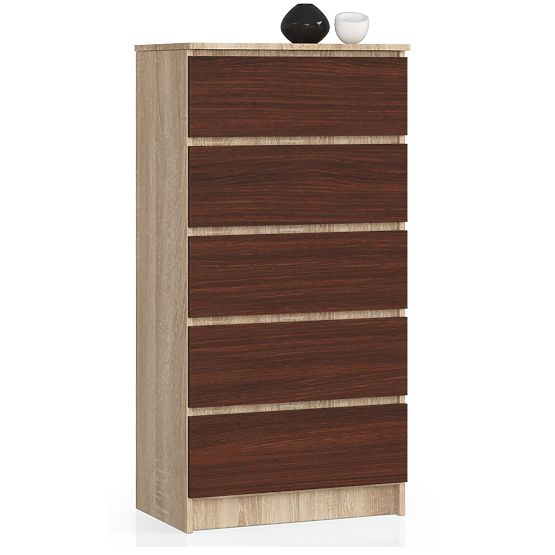 KOMMODE K60 5SZ CLP PK EICHE SONOMA / WENGE