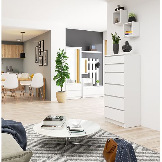 KOMMODE K60 6SZ CLP PK WEISS