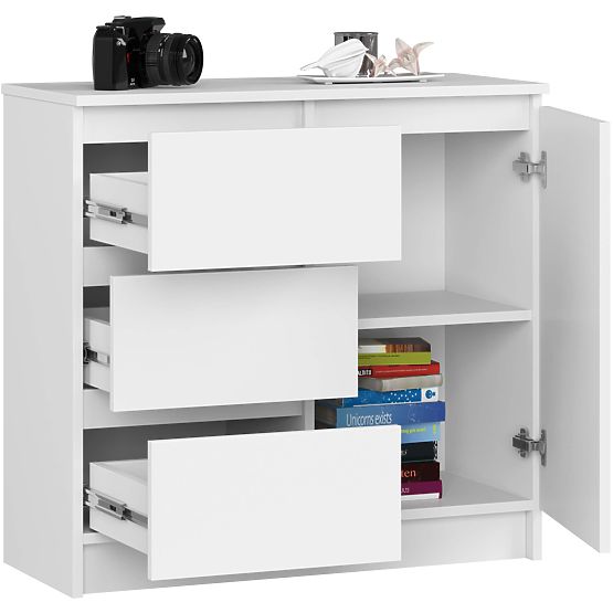 KOMMODE K80 JERRY 1D 3SZ PK WEISS