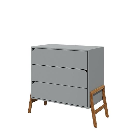 Kommode Lotti Grau - 3 Schubladen