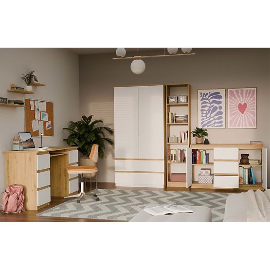 Kommode Malwa 2D3S EICHE ARTISAN WEISS