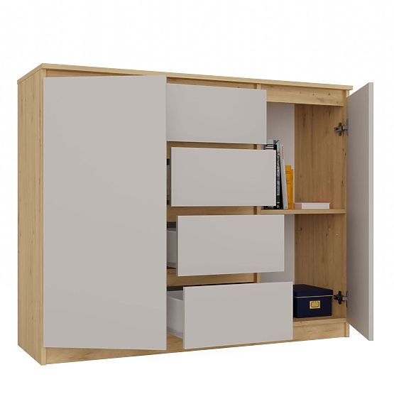 Kommode Malwa 2D4S 120 EICHE ARTISAN KASCHMIR BEIGE