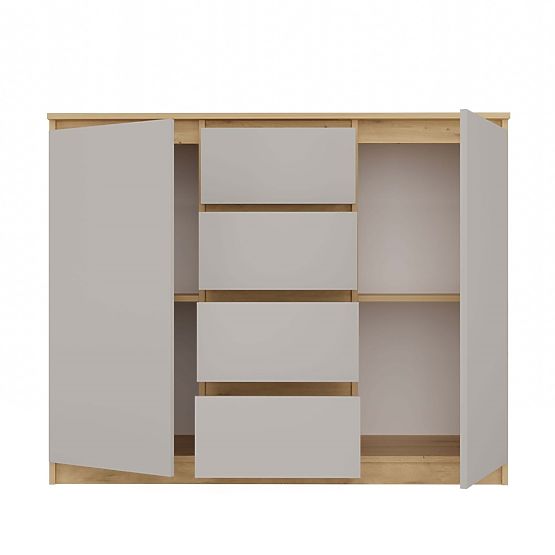 Kommode Malwa 2D4S 120 EICHE ARTISAN KASCHMIR BEIGE