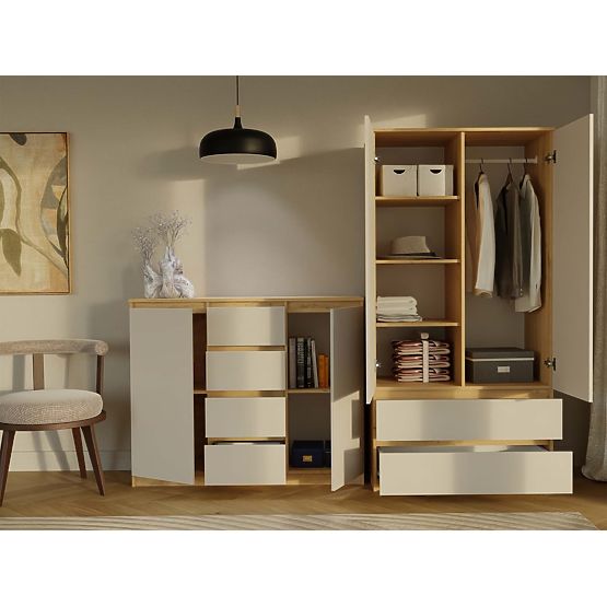 Kommode Malwa 2D4S 120 EICHE ARTISAN KASCHMIR BEIGE