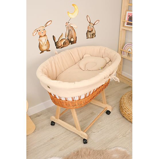 Weidenkörbchen mit Ausstattung für Babys - Beige