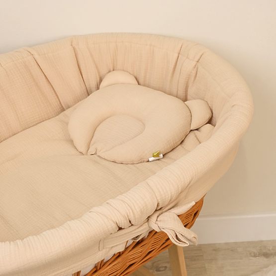 Weidenkörbchen mit Ausstattung für Babys - Beige