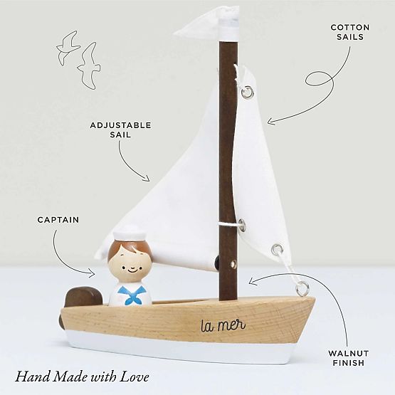 Le Toy Van Holzsegelboot mit Kapitän