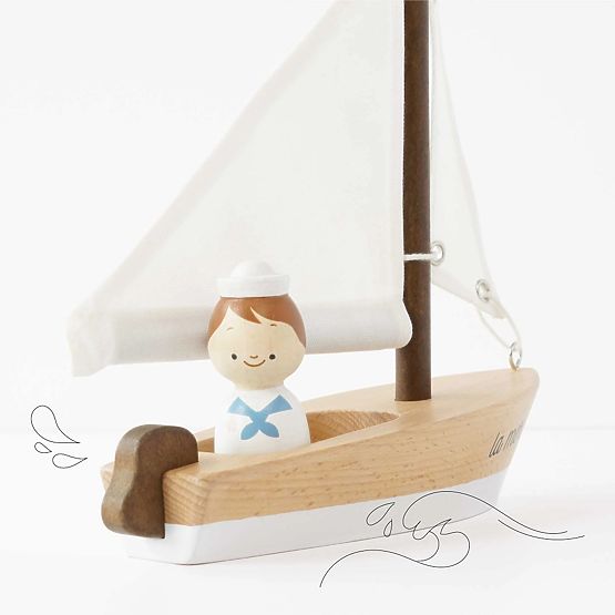 Le Toy Van Holzsegelboot mit Kapitän