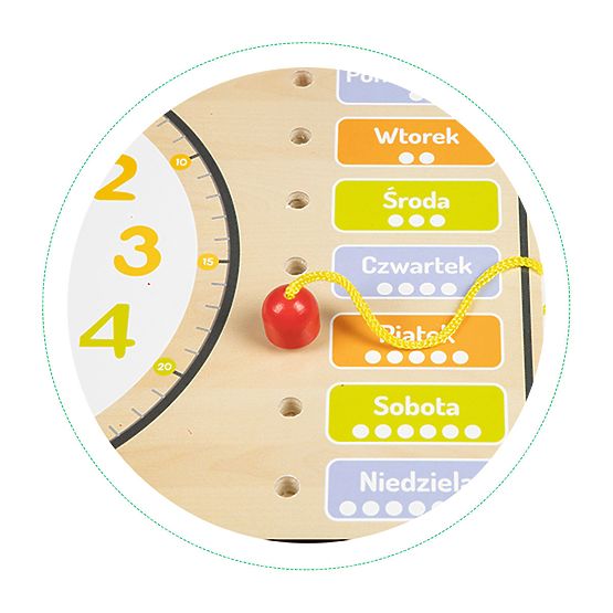 Lehrtafel aus Holz - Kalender
