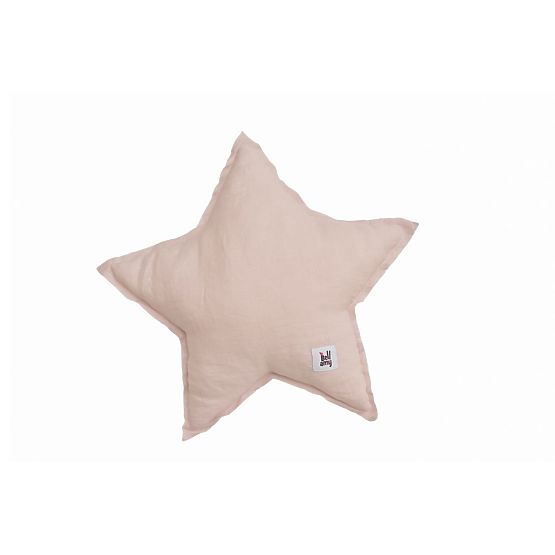Leinen kissen Stern - pink