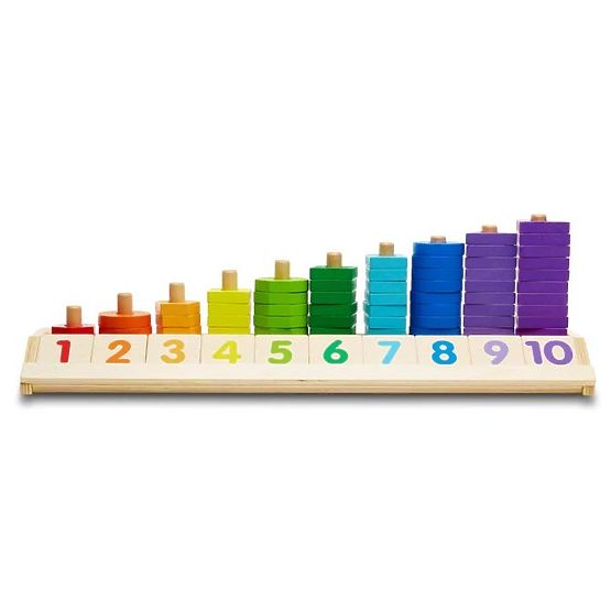 Lernpuzzle für Zählen, Formen und Farben