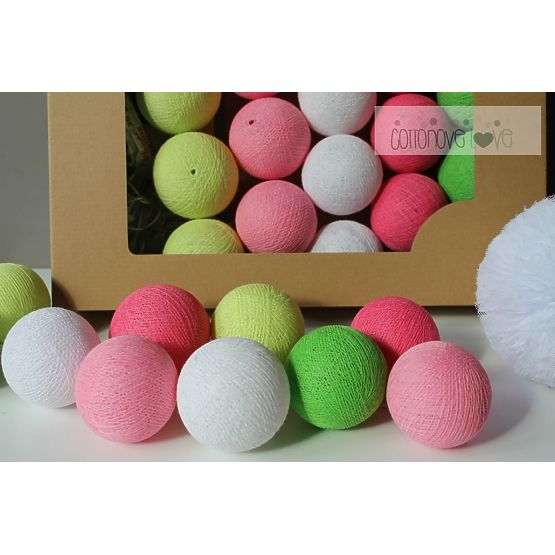 Leuchtende Baumwollkugeln - Candy