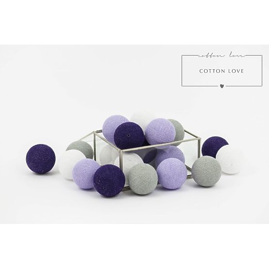 Leuchtende Baumwollkugeln - Dark Violet