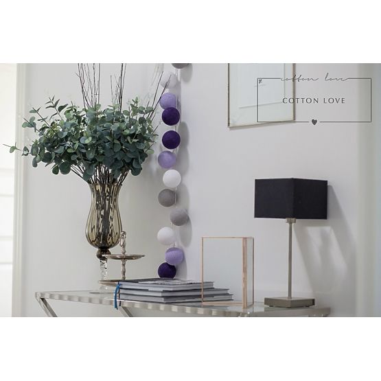 Leuchtende Baumwollkugeln - Dark Violet