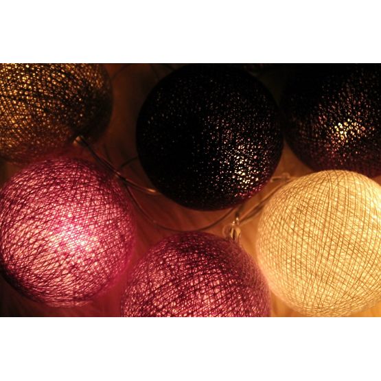 Leuchtende Baumwollkugeln - Dark Violet