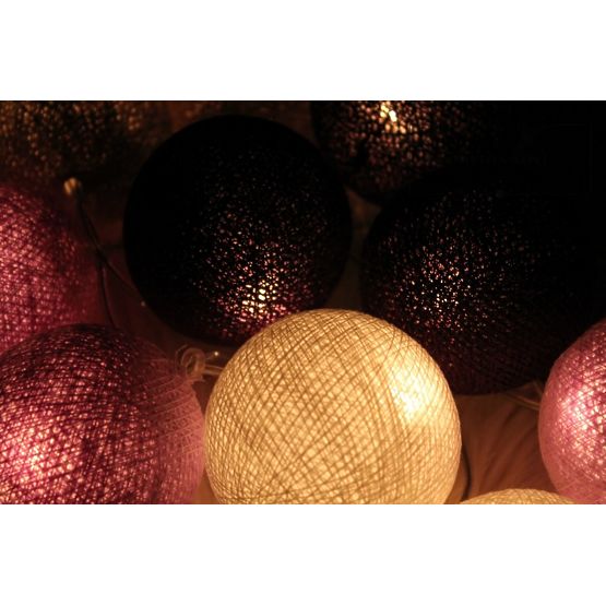 Leuchtende Baumwollkugeln - Dark Violet