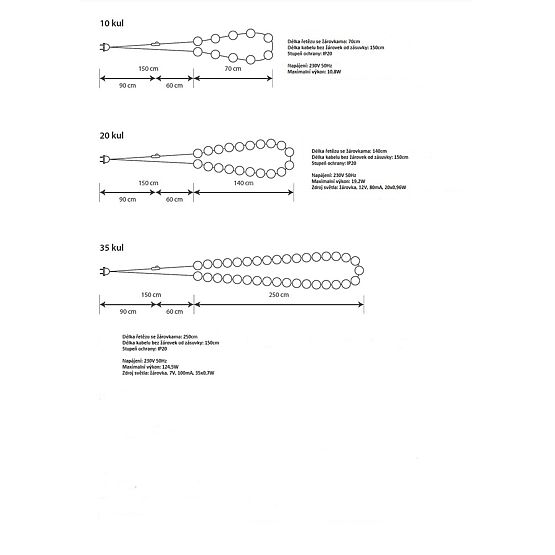 Leuchtende Baumwollkugeln - Graphit