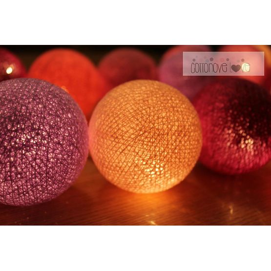 Leuchtende Baumwollkugeln - Light Berry