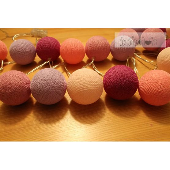 Leuchtende Baumwollkugeln - Light Berry