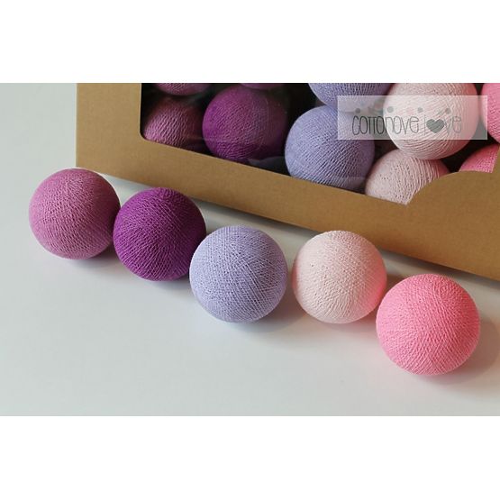 Leuchtende Baumwollkugeln - Light Berry