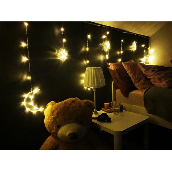 Lichterketten Mond und Sterne Weihnachtsbeleuchtung 96LED