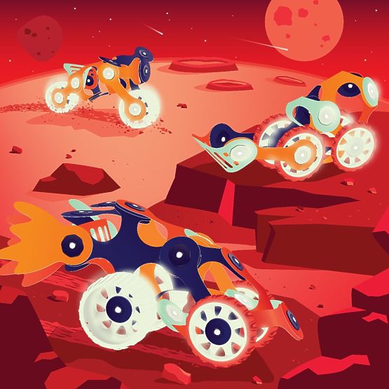 Magnetische Bausteine Clixo Mars-Expedition