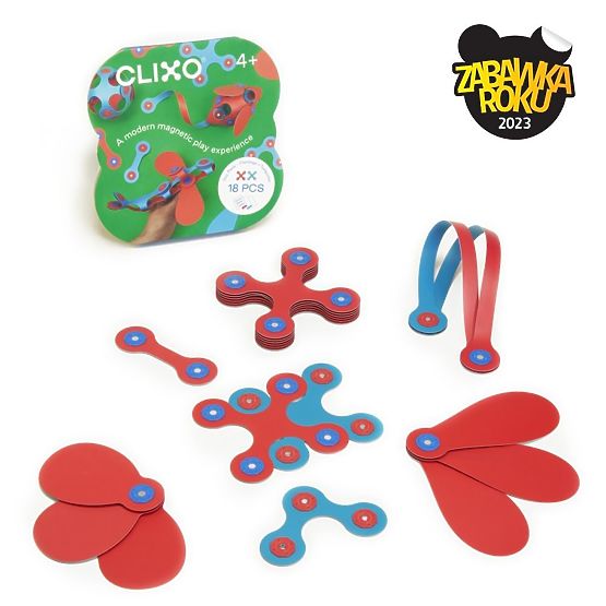 Magnetische Würfel Clixo Itsy, Rosa-Türkis