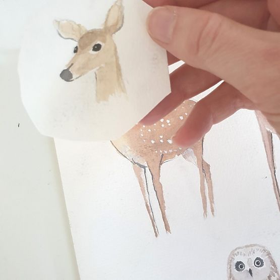 Mantinel zur Krippe Leben im Wald - dunkelgrün