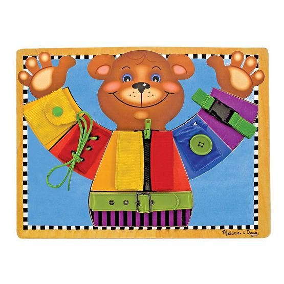 Melissa and Doug - Motorisches Brett Zieh den Bären an