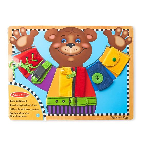 Melissa and Doug - Motorisches Brett Zieh den Bären an