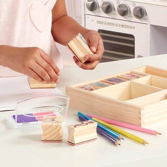 Melissa & Doug - Set Princess Holzstempel