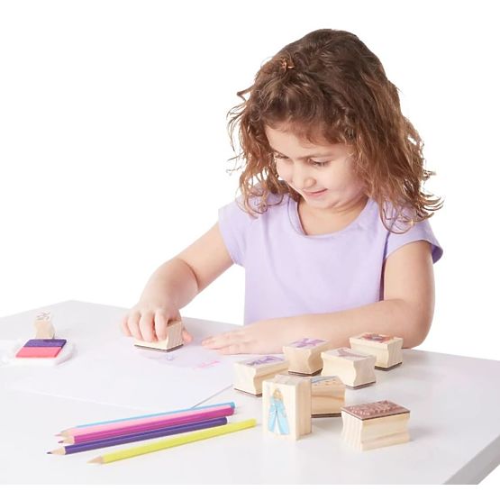 Melissa & Doug - Set Princess Holzstempel
