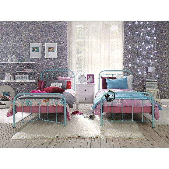 Metall Bett Bibi 200x90 cm türkis